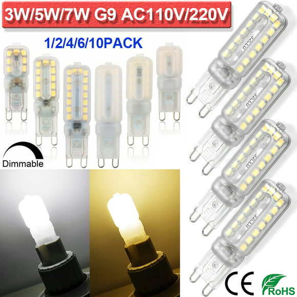 10PCS G9 5W LED 2835 SMD Capsule Bulb Replace Halogen Light Bulb Lamp AC200-240V